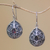 Garnet dangle earrings, 'Lotus Fantasy' - Handcrafted Garnet Dangle Earrings from Bali