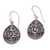 Garnet dangle earrings, 'Lotus Fantasy' - Handcrafted Garnet Dangle Earrings from Bali