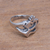 Sterling silver band ring, 'Gleaming Omkara' - Om Pattern Sterling Silver Band Ring Crafted in Bali (image 2b) thumbail