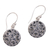 Sterling silver dangle earrings, 'Dewy Disc' - Dot Pattern Openwork Sterling Silver Dangle Earrings thumbail