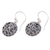 Sterling silver dangle earrings, 'Dewy Disc' - Dot Pattern Openwork Sterling Silver Dangle Earrings (image 2d) thumbail
