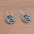 Sterling silver dangle earrings, 'Private Garden' - Frangipani Flower Sterling Silver Dangle Earrings from Bali (image 2c) thumbail