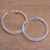 Sterling silver half-hoop earrings, 'Majestic Curve' - Sterling Silver Half-Hoop Earrings Crafted in Bali (image 2c) thumbail
