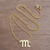 Vergoldete Halskette mit Anhänger aus Sterlingsilber - Halskette mit Skorpion-Anhänger aus 18 Karat vergoldetem Sterlingsilber