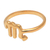 Gold plated sterling silver band ring, 'Golden Scorpio' - 18k Gold Plated Sterling Silver Scorpio Band Ring