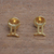 Gold plated sterling silver stud earrings, 'Golden Gemini' - 18k Gold Plated Sterling Silver Gemini Stud Earrings
