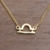 Gold plated sterling silver pendant necklace, 'Golden Libra' - 18k Gold Plated Sterling Silver Libra Pendant Necklace thumbail