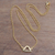 Gold plated sterling silver pendant necklace, 'Golden Libra' - 18k Gold Plated Sterling Silver Libra Pendant Necklace (image 2b) thumbail