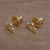 Gold plated sterling silver stud earrings, 'Golden Libra' - 18k Gold Plated Sterling Silver Libra Stud Earrings