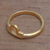 Gold plated sterling silver band ring, 'Golden Libra' - 18k Gold Plated Sterling Silver Libra Band Ring