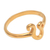 Gold plated sterling silver band ring, 'Golden Leo' - 18k Gold Plated Sterling Silver Leo Band Ring