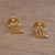 Gold plated sterling silver stud earrings, 'Golden Virgo' - 18k Gold Plated Sterling Silver Virgo Stud Earrings