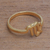 Vergoldeter Bandring aus Sterlingsilber - 18 Karat vergoldeter Jungfrau-Bandring aus Sterlingsilber