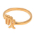 Gold plated sterling silver band ring, 'Golden Virgo' - 18k Gold Plated Sterling Silver Virgo Band Ring