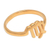 Gold plated sterling silver band ring, 'Golden Virgo' - 18k Gold Plated Sterling Silver Virgo Band Ring