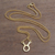 Vergoldete Halskette mit Anhänger aus Sterlingsilber - Halskette mit Stier-Anhänger aus 18 Karat vergoldetem Sterlingsilber