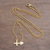 Collar colgante de plata de primera ley recubierta de oro - Collar con colgante de sagitario en plata de primera ley recubierta de oro de 18k