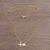 Collar colgante de plata de primera ley recubierta de oro - Collar con colgante de sagitario en plata de primera ley recubierta de oro de 18k
