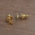 Gold plated sterling silver stud earrings, 'Golden Sagittarius' - 18k Gold Plated Sterling Silver Sagittarius Stud Earrings