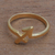 Gold plated sterling silver band ring, 'Golden Sagittarius' - 18k Gold Plated Sterling Silver Sagittarius Band Ring