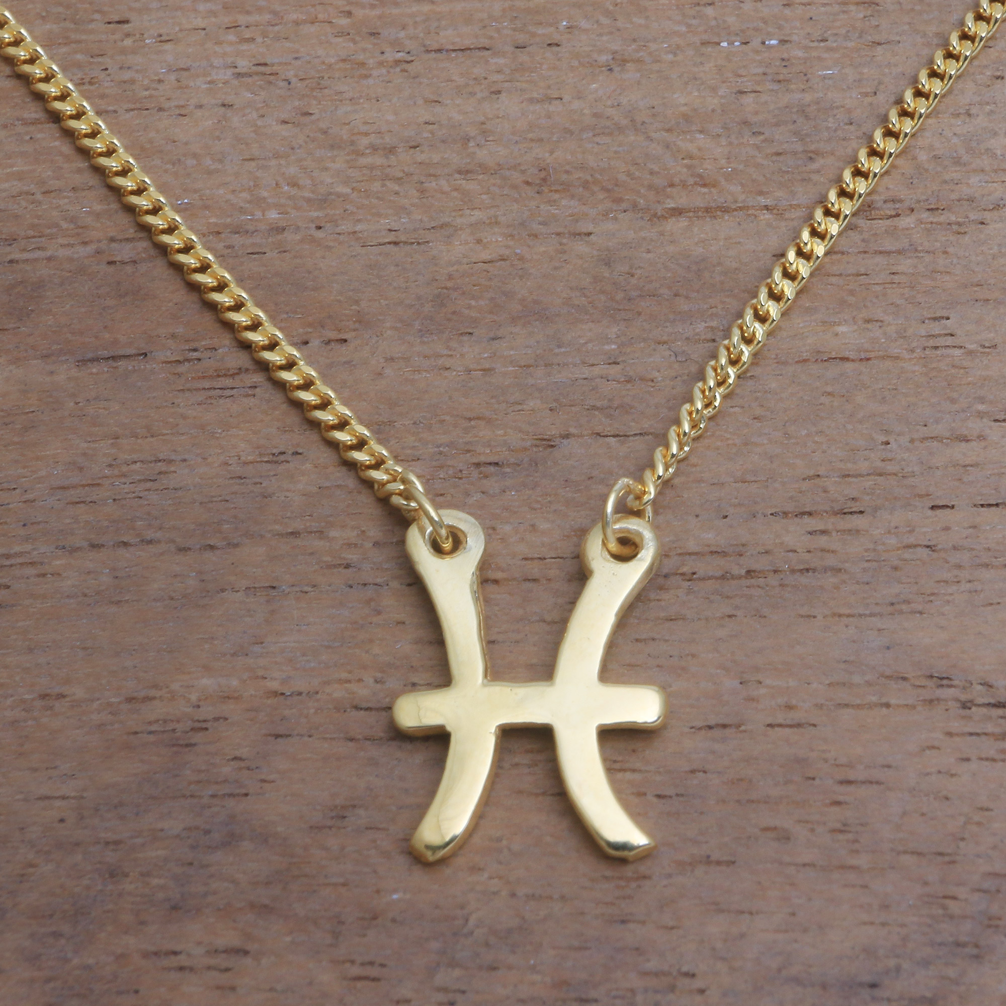 18k Gold Plated Sterling Silver Pisces 