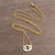 Gold plated sterling silver pendant necklace, 'Golden Cancer' - 18k Gold Plated Sterling Silver Cancer Pendant Necklace