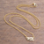 Gold plated sterling silver pendant necklace, 'Golden Aquarius' - 18k Gold Plated Sterling Silver Aquarius Pendant Necklace