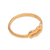 Gold plated sterling silver band ring, 'Golden Aquarius' - 18k Gold Plated Sterling Silver Aquarius Band Ring