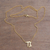 Vergoldete Halskette mit Anhänger aus Sterlingsilber - Halskette mit Steinbock-Anhänger aus 18 Karat vergoldetem Sterlingsilber