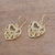Gold plated sterling silver dangle earrings, 'Full-Hearted' - Heart Motif 18k Gold Plated Sterling Silver Dangle Earrings