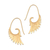 Gold plated sterling silver half-hoop earrings, 'Wings at Dawn' - 18k Gold Plated Sterling Silver Wing Half-Hoop Earrings