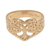 Gold plated sterling silver band ring, 'Lovely Trees' - Tree-Themed Gold Plated Sterling Silver Band Ring from Bali (image 2a) thumbail