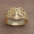Gold plated sterling silver band ring, 'Lovely Trees' - Tree-Themed Gold Plated Sterling Silver Band Ring from Bali