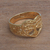 Gold plated sterling silver band ring, 'Lovely Trees' - Tree-Themed Gold Plated Sterling Silver Band Ring from Bali (image 2c) thumbail