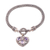 Amethyst chain bracelet, 'Three Times the Love' - Heart-Shaped Amethyst Chain Bracelet from Bali thumbail