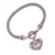 Amethyst chain bracelet, 'Three Times the Love' - Heart-Shaped Amethyst Chain Bracelet from Bali (image 2c) thumbail