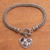 Garnet chain bracelet, 'Three Times the Love' - Heart-Shaped Garnet Chain Bracelet from Bali (image 2) thumbail