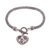 Garnet chain bracelet, 'Three Times the Love' - Heart-Shaped Garnet Chain Bracelet from Bali thumbail