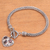 Garnet chain bracelet, 'Three Times the Love' - Heart-Shaped Garnet Chain Bracelet from Bali (image 2b) thumbail