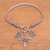 Garnet charm bracelet, 'Dragonfly Dawn' - Garnet Dragonfly Charm Bracelet from Bali (image 2) thumbail