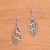 Sterling silver dangle earrings, 'Indonesian Dew' - Dangling Sterling Silver Earrings from Bali (image 2b) thumbail