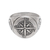 Men's sterling silver signet ring, 'Light the Way' - Men's Sterling Silver Compass Signet Ring from Bali thumbail