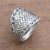Men's sterling silver band ring, 'Celuk Cobra' - Men's Weave Motif Sterling Silver Band Ring from Bali (image 2) thumbail