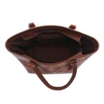 Batik leather shoulder bag, 'Queen of Flowers' - Batik Butterfly Leather Shoulder Bag from Java