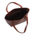 Batik leather tote, 'Parang Rusak' - Parang Motif Batik Leather Tote Handbag from Java