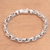 Sterling silver chain bracelet, 'Valiant Spirit' - Handmade Sterling Silver Chain Bracelet from Bali (image 2) thumbail