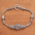 Sterling silver pendant bracelet, 'Heart Knot' - Heart-Shaped Sterling Silver Pendant Bracelet from Bali (image 2) thumbail