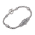 Sterling silver pendant bracelet, 'Heart Knot' - Heart-Shaped Sterling Silver Pendant Bracelet from Bali (image 2c) thumbail