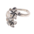 Sterling silver cocktail ring, 'Plumeria Twins' - Floral Sterling Silver Cocktail Ring from Bali (image 2c) thumbail