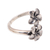 Sterling silver cocktail ring, 'Plumeria Twins' - Floral Sterling Silver Cocktail Ring from Bali (image 2d) thumbail